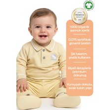 OZMOZ Organik Polo Yaka Tatlı Hardal Kışlık Erkek Bebek Üst