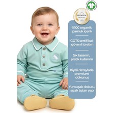 OZMOZ Organik  Yaka Turkuaz Kışlık Erkek Bebek Üst