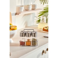Empressco Şık 7 Parça Inox Baharat Seti, Standlı, Modern Tasarım
