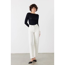 Facette Tina Straight Fit Jean Ekru