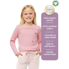 OZMOZ Organik Koyu Pembe Kışlık Kız Çocuk Ince Sweat