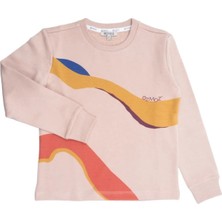OZMOZ Organik Renk Şerit Baskılı Baharlık Erkek Çocuk Sweatshirt