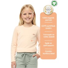 OZMOZ Organik Yavruağzı Kışlık Kız Çocuk Ince Sweat