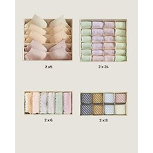 Iç Çamaşırı Düzenleyici 8'li Set, Çekmece Düzenleyici, Katlanabilir, Elbise Dolabı, Saklama Kutusu, Kumaş Kutular, Saklama, Sütyen, Çorap, Kravat Için, Bej RUS008M01