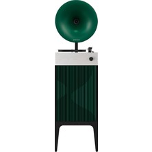 Fennessy I5 Bluetooth Hoparlörlü 110W Hi-Fi Retro Pikap Plakçalar Turntable, Quicksand Yeşil