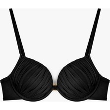 Koton Kalp Yaka Büzgülü Push-Up Bikini Üstü