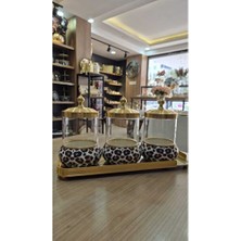 Empressco Leopar Desenli 3'lü Baharat Takımı, Şık ve Renkli Mutfak Aksesuarları