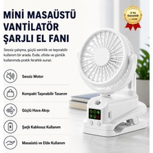 Hızlı Store Taşınabilir Mini Masaüstü Vantilatör Şarjlı El Fanı