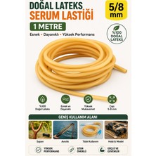Hobialem 1 Metre 5x8 mm Doğal Lateks Serum Lastiği Sapan Avcılık Hobi Esnek Dayanıklı Hortum Diren Lastiği