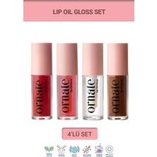 Dolgunlaştırıcı, Nemlendirici, Parlatıcı Lip Oil Gloss 4'lü Set
