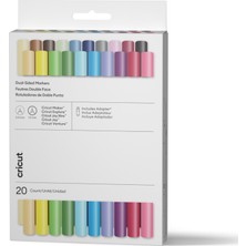 Cricut Crıcut 2012390 Çift Uçlu (0.4 mm -1 Mm) Marker Ultımate 20'lı Paket + Kalem Adaptörü