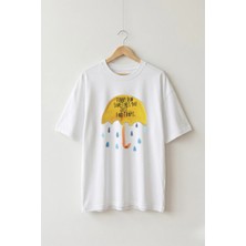 Maison De Mode Oversize Unisex Beyaz How I Met Your Mother Dizi Grafik Tasarım Tişört