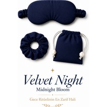 Magicpink Velvet Night Midnight Bloom Mini Night Set – Uyku Göz Bandı, Kese ve Toka 3lü Set
