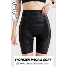 Sauna Suit Kadın Iyonizer Paçalı Korse Şort , Balenli Toparlayıcı Yüksek Bel Kaymaz ve Esnek Korse Şort