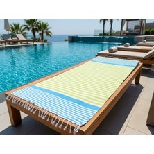 Ludia Ludıa Çizgili Desen %100 Pamuk Peştemal Havlu 100X190 cm (Büyük Boy)