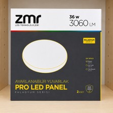 Zmr Ayarlanabilir Yuvarlak Pro LED Panel 36W 3060 Lm IP20