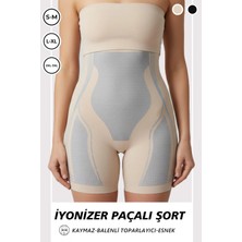 Sauna Suit Kadın Iyonizer Paçalı Korse Şort , Balenli Toparlayıcı Yüksek Bel Kaymaz ve Esnek Korse Şort