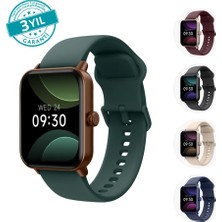 ttec Tempus 44 mm,  Dikdörtgen Kasa, İOS ve Android Uyumlu, 22mm Değiştirilebilir Kordonlu, Akıllı Saat Petrol Yeşili 2S13WV3