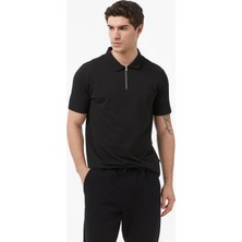 Nautica Erkek Siyah Regular Fit Polo Yaka T-Shirt