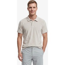 Nautica Erkek Gri Regular Fit Havlu Polo Yaka T-Shirt