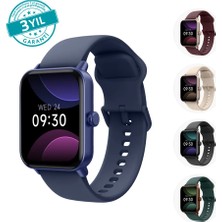 ttec Tempus 44 mm,  Dikdörtgen Kasa, İOS ve Android Uyumlu, 22mm Değiştirilebilir Kordonlu, Akıllı Saat Atlantik Mavi 2S13WV3