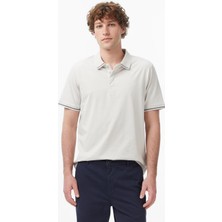 Nautica Erkek Gri Regular Fit Pima Cotton Polo Yaka T-Shirt
