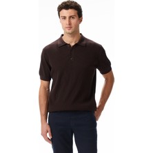 Nautica Erkek Kahverengi Regular Fit Kısa Kollu Triko