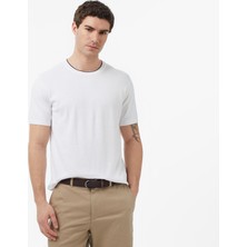 Nautica Erkek Beyaz Regular Fit Kısa Kollu Triko