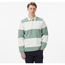 Nautica Erkek Yeşil Regular Fit Çizgili Sweatshirt