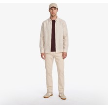 Nautica Erkek Krem Tapered Denim Pantolon