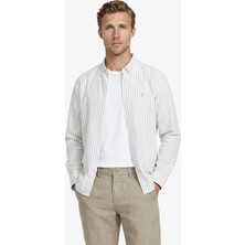 Nautica Erkek Yeşil Regular Fit Çizgili Gömlek