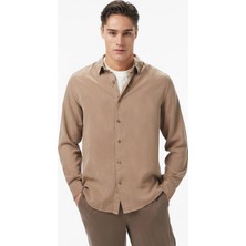 Nautica Erkek Bej Classic Fit Gömlek