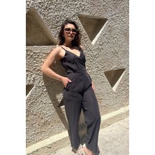 Senin Olsun Siyah Askılı Tulum