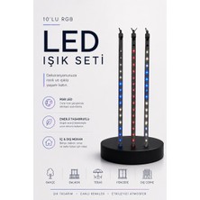 Nilavia Rgb LED Dış ve Iç Mekan Süsleme Işığı 10 Çubuklu Şerit - AL002A-62W766