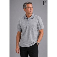 BURSPA Rahat Kesim Yakalı Cepli Erkek Baba Yazlık T-Shirt