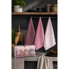 Coton Delux Pera 3'lü %100 Pamuk Havlu Seti | 30X50 cm Mutfak Havlusu | Çantalı, Çeyizlik, Hediyelik