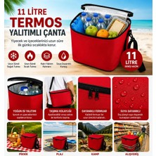 Vip Home Concept Termos Çanta Termal El Çantası Buzluk Piknik Çantası 11 Lt Soğutucu Çanta