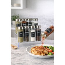 Empressco 12'li Cam Baharatlık Seti, Metal Kapaklı, 170 Ml, Etiket Hediyeli
