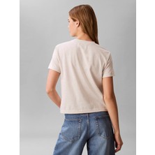 Calvin Klein Kadın / Kız Bej Calvin Klein A - Ss Classıc 20S J, P4P Bej Kadın T-Shirt
