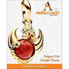Game Of Thrones Ejderha Ateşi Charm Gümüş Kaplama