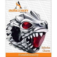 Game Of Thrones Ejderha Charm Gümüş