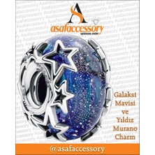 Galaksi Mavisi ve Yıldız Murano Charm Mavi