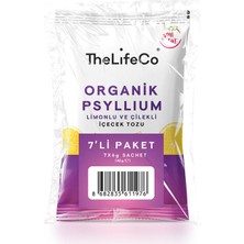 TheLifeCo Organik Psyllium - Limonlu ve Çilekli Karnıyarık Otu İçecek Tozu 6g x 7 Adet Şase