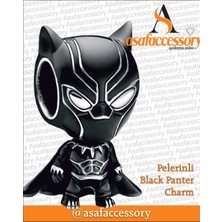 Pelerinli Black Panther Charm Asafaccessory Siyah