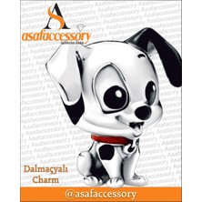 Dalmaçyalı Köpek Charm Patch Gümüş Kaplama