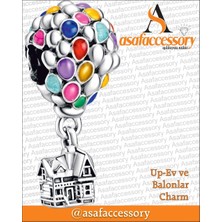 Yukarı Bak Up Ev Charm Asafaccessory Pembe