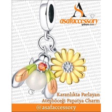 Karanlıkta Parlayan Ateşböceği Papatya Charm Asafaccessory Sarı