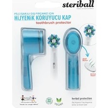 Şarjlı ve Pilli Diş Fırçaları Için Hijyenik Diş Fırçası Koruma Kabı-2'li Mavi