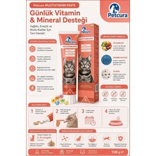 Petcura Multivitamin Kedi Malt Macun 100GR (Multivitamin Desteği)