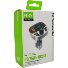 Rio Battery Pd 25W Qc3.0 Fm Transmitter Çok Fonksiyonlu Araç Şarj Cihazı
